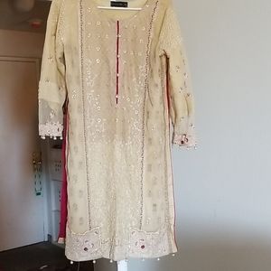 Fancy Bin Saaed pret shirt with dobatta